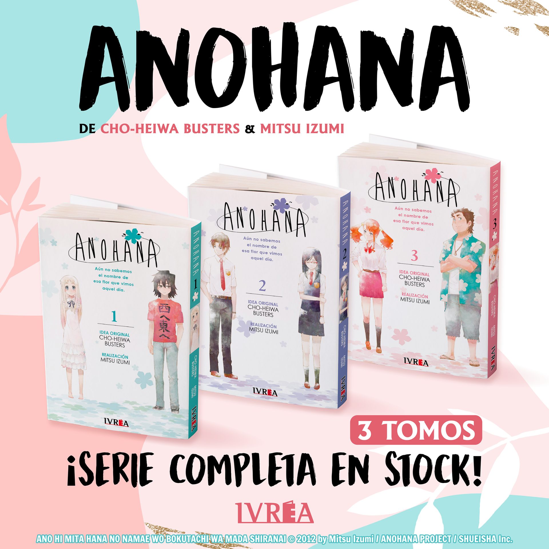Pack ANOHANA vol.1,2,3 + regalo