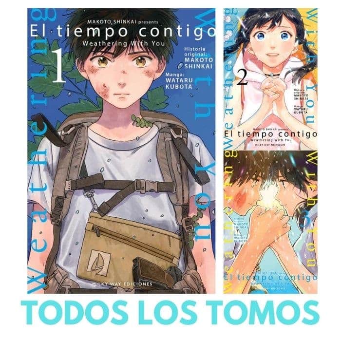 Pack El tiempo contigo (Weathering With You) vol. 1,2,3 + regalo
